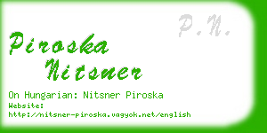 piroska nitsner business card